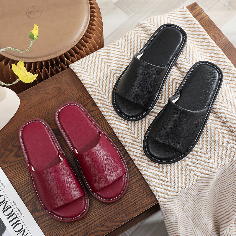 Genuine Leather Slippers for Summer, Japanese Style, Indoor, Cowhide, Rubber Sole, Non-Slip, for Women and Men, Wedding, Home Use, All Seasons Genuine Leather Slippers for Summer, Japanese Style, Indoor, Cowhide, Rubber Sole, Non-Slip, for Women and Men, Wedding, Home Use, All Seasons