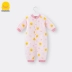 Vịt con màu vàng cho bé mùa thu và mùa đông những người đàn ông và phụ nữ bé 6 shop bông romper jumpsuit 18 áo bông 0-3 tháng bộ áo liền quần công chúa bé gái Áo liền quần