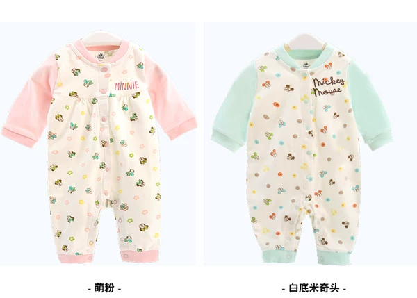 Disney babyiesies cotton ra mắt quần áo nam và nữ Cáp Nhĩ Tân kho báu quần áo leo núi 0-3-6-18 tháng quần áo trẻ em