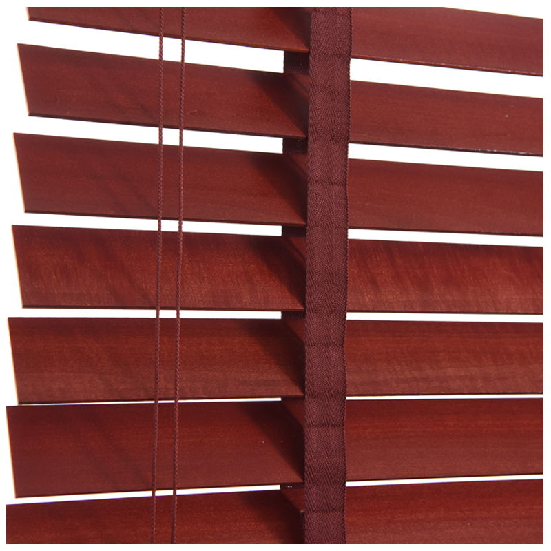 Basswood solid wood blinds Roller blinds Bedroom Living room shading sunscreen powder room Waterproof mahogany color