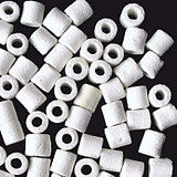 Fish pond filter high quality large bag microporous biochemical glass ring ceramic ring fish tank filter material white filter ring