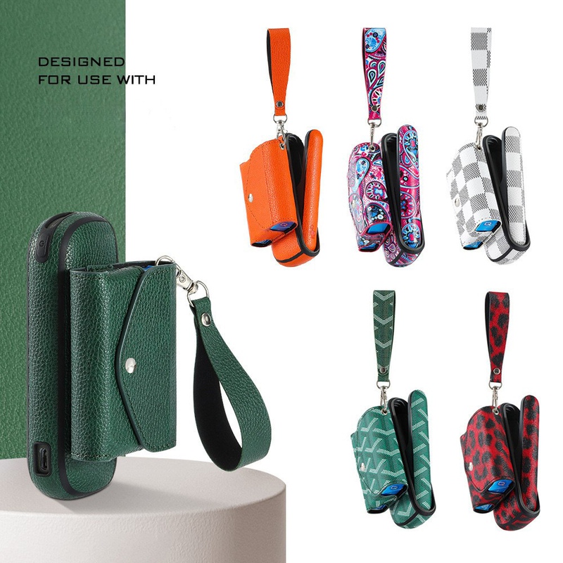 Iqoo 6Th and 7Th Generation Side-Opening Protective Case, Anti-Drop Protective Shell, Pu Leather Material with Cigarette Case, Lychee Pattern