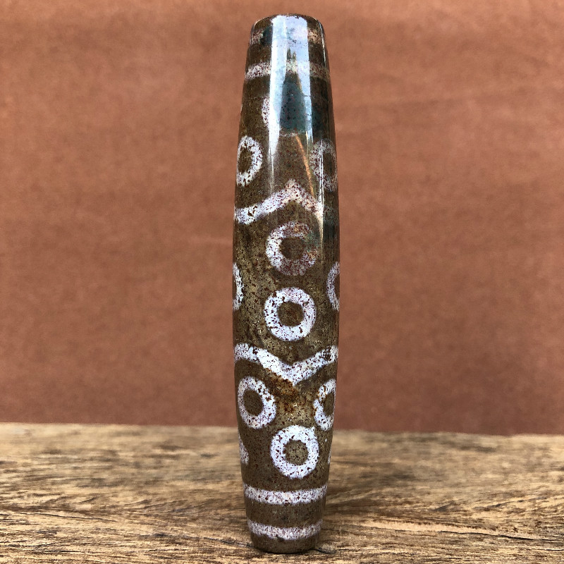 Zhangxiong Dzi Tibetan Thirteen-Eyed Dzi Natural Cinnabar Genuine Rough Shale Meteorite Meteorite Dzi Dzi