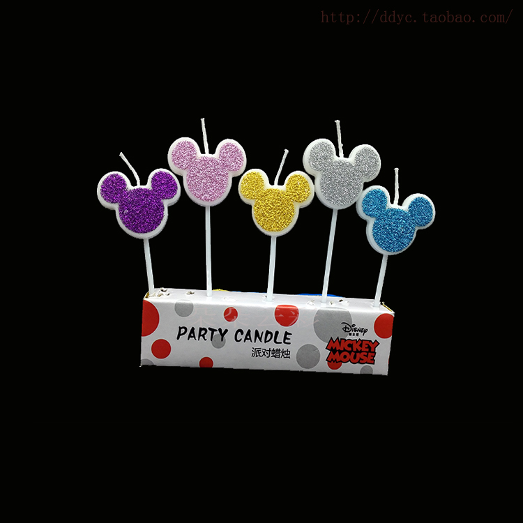 Mickey Powder 4.5 Yuan, 5 Pieces Per Boxbirthday candle Cartoon Small animals tiger giraffe Hippo zebra  Cake children 12 Zodiac dog cat