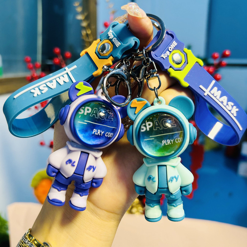 Cartoon Trendy Cool Lightning Bear Keychain Creative Astronaut Student Backpack Small Pendant Car Keychain Trinket Cartoon Trendy Cool Lightning Bear Keychain Creative Astronaut Student Backpack Small Pendant Car Keychain Trinket