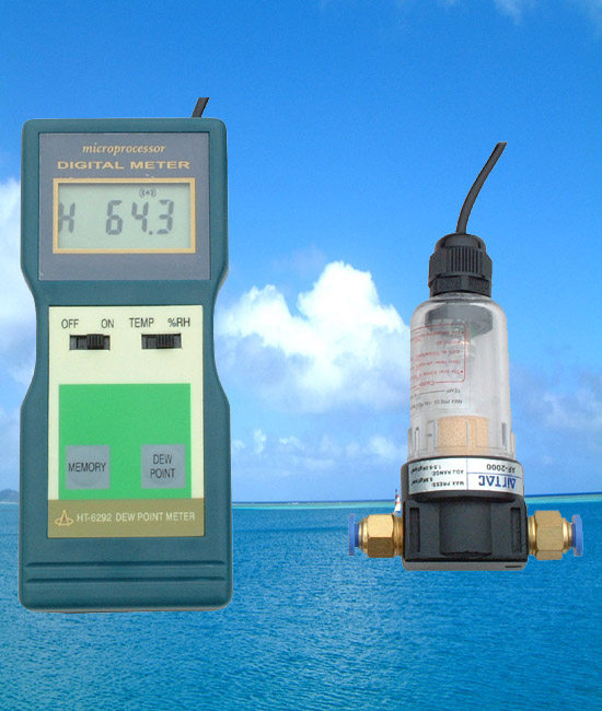 HT-6292 Temperature and Humidity Meter Lantai Split Dew Point Meter HT-6292 Digital Display Dew Point Meter