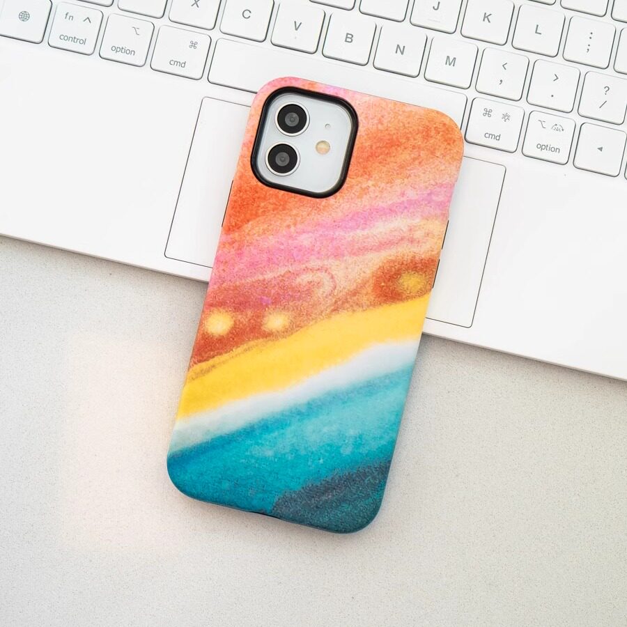 False Colour Voyager 2 Saturn Clouds iPhone Case