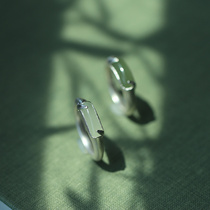 Green Bamboo Xi Su original niche design sterling silver ring inlaid with natural Hetian Jade literary air quality female ring