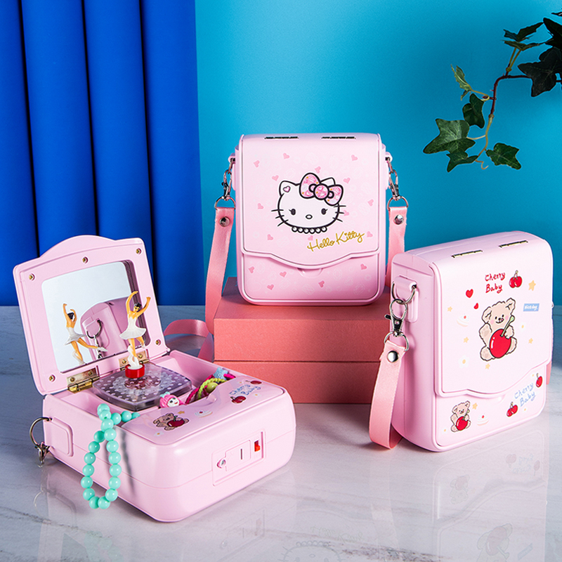 Girl heart Hello ktcat shoulder bag flash spin dancing girl music box Christmas Children's Day birthday gift