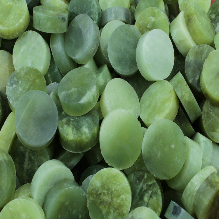 Natural jade bracelet core Zhen ruler jade raw stone seed wool can be carved jade ornaments chess practice