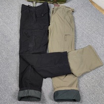 Military fans men and women outdoor mountaineering tactical fleece trousers winter thickened waterproof wind-proof ski mountaineering pants Cotton