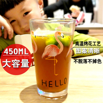 Gift gifts Korea creative cartoon cup glass glass hipster milk tea cup fruit juice cup tea cup tea cup breakfast cup
