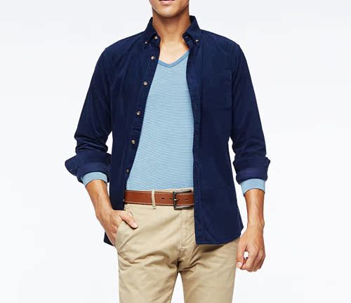 Dây sưởi cổ chữ V cho nam + áo thun mỏng tay dài cho nam / áo thun vải mềm và co giãn áo thun cotton