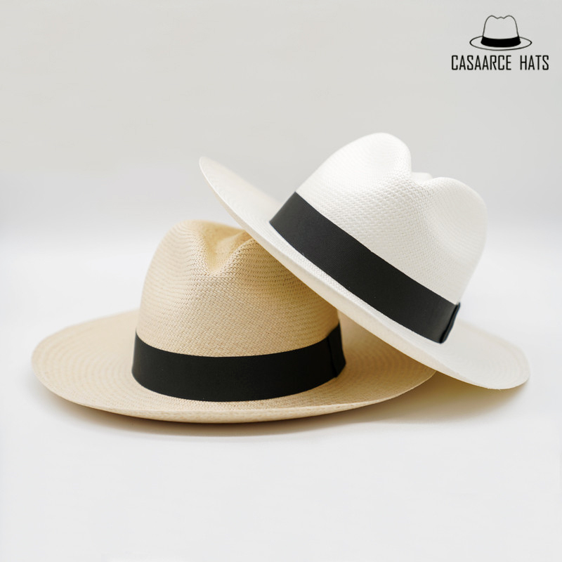 Casaarce Handmade Panama Straw Hat Imported from Ecuador, Fedora Style, Standard Casaarce Handmade Panama Straw Hat Imported from Ecuador, Fedora Style, Standard
