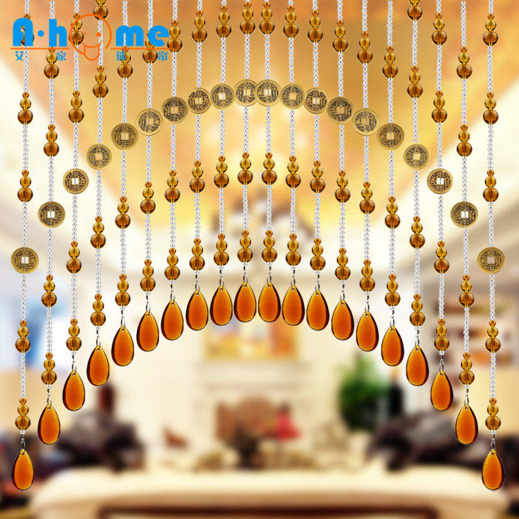 Five Imperii Money Feng Shui Door Curtain Door to door Makeup Room Hanging curtain Living room Bedroom Bedroom With crystal Pearl blinds