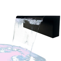 Black waterfall outlet 304 stainless steel courtyard light light water curtain wall fish pond rockery waterscape flow tank
