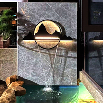 Waterfall landscaping flow sink new Chinese style outdoor wall lamp courtyard garden rockery fish pond landscape water curtain wall outlet