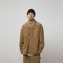 S45 (original 1807)spring new corduroy tooling shirt casual loose khaki warm long-sleeved jacket