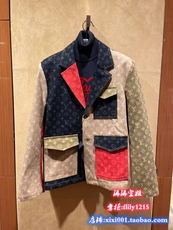 Куртка *浠浠空姐*路易威登lv 22年早春男士 block 色块牛仔夹克 1a9gdz