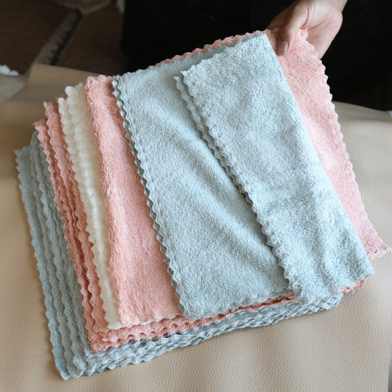 Star Moon Coral Fleece Cleaning Cloth Housekeeping Cleaning Table Cloth Absorbent Kitchen Towel Glass Cleaning Household Cleaning Cloth