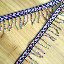 3cm mixed color beads ribbon tassel clothing accessories full hand-made lace factory direct sale sale
