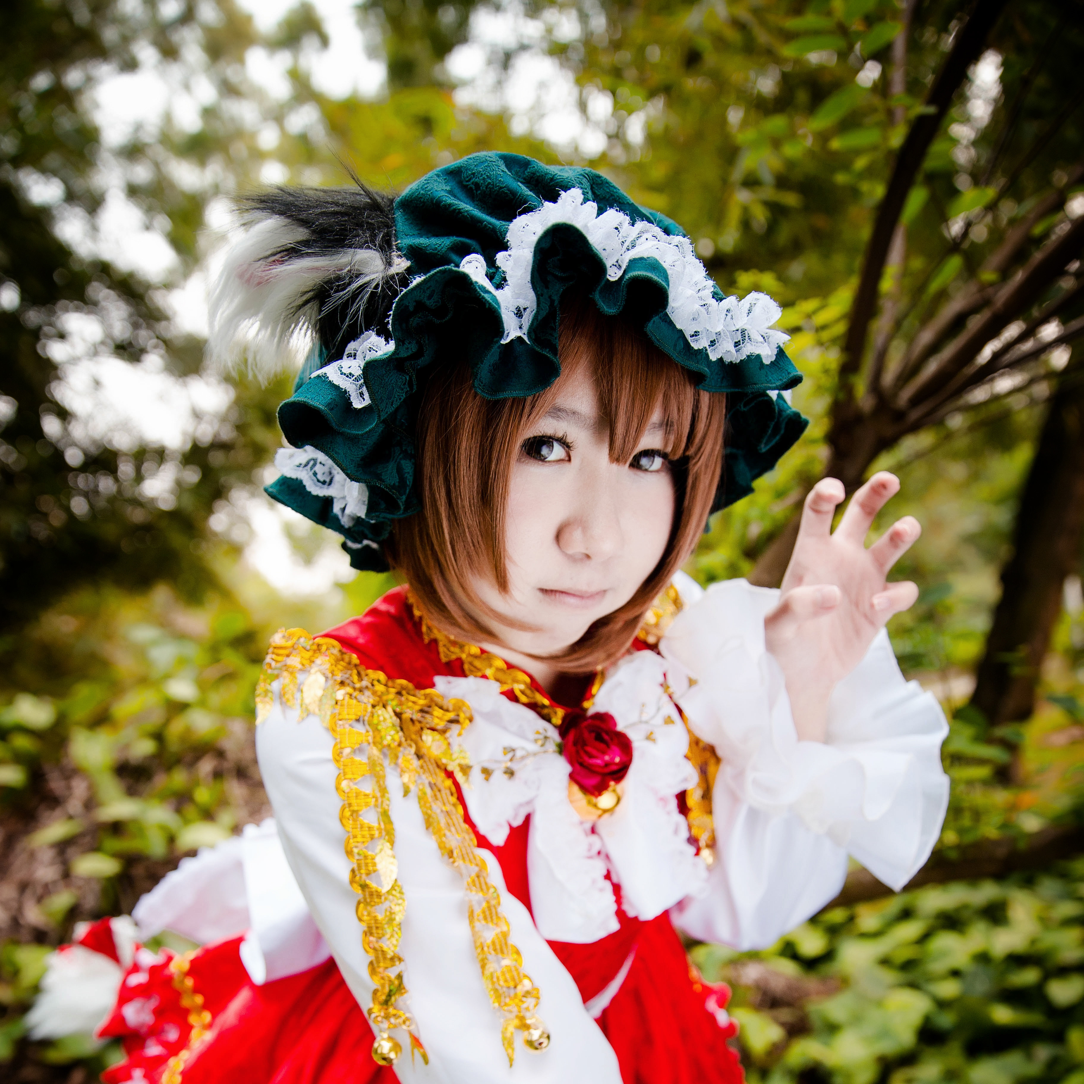 三八聯盟 東方project 八雲橙cos 褶皺地獄橙喵cosplay