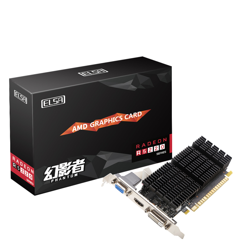 Brand New Elsa R5 220/R7 240 Graphics Card Phantom 1G/2G D3 with Vga+Dvi+Hdmi Interface
