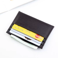 Thẻ da lớp đầu tiên gói thẻ kinh doanh thẻ da chủ thẻ nam tài liệu thiết lập chủ thẻ siêu mỏng ví thẻ tín dụng đơn giản ví da nữ