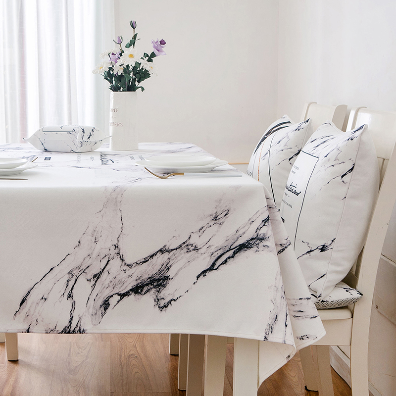 American style table cloth Ins Nordic marble textured fabric tea table cloth modern minimalist anti-scalding table cloth