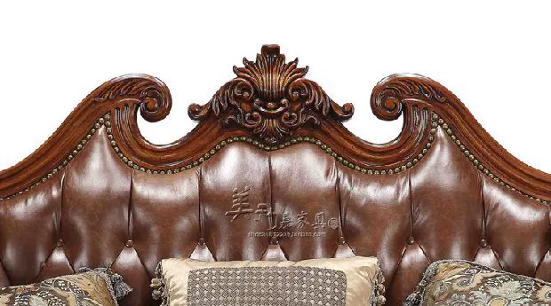 Sofa gỗ Mỹ Mỹ Sofa da châu Âu cao cấp nội thất phòng khách vải kết hợp sofa nội thất biệt thự - Bộ đồ nội thất kệ trang trí phòng khách