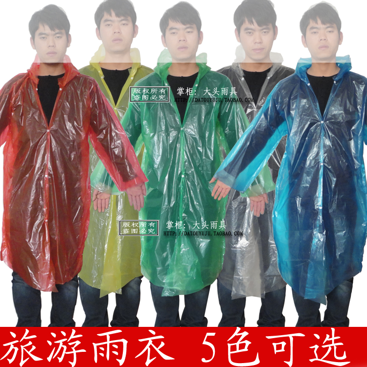 3 Silk Buttons STYLE THICKENED OUTDOOR TOURIST MOUNTAINEERING TRANSPARENT LIGHT ADULT DISPOSABLE RAINWEAR RAIN CAPE MANUFACTURER DIRECT