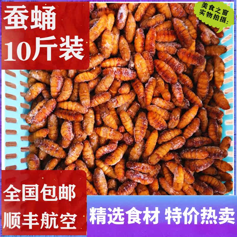 Silkworm pupae eat insects Guangdong fresh frozen silkworm pupae small silkworm pupae special grade silkworm pupae gold pupae gold silk pupae 50 kg box