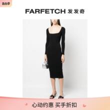 [Final Sale] Pinko Women's Tight Chest Style Long sleeved Mid length Dress FARFETCH Hair Strange