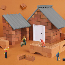 Miraffe Small Clay Waspenter Tian Garden Lodge Emulation Solid Construction Children DIY Handmade Mortar Clay Brick Block