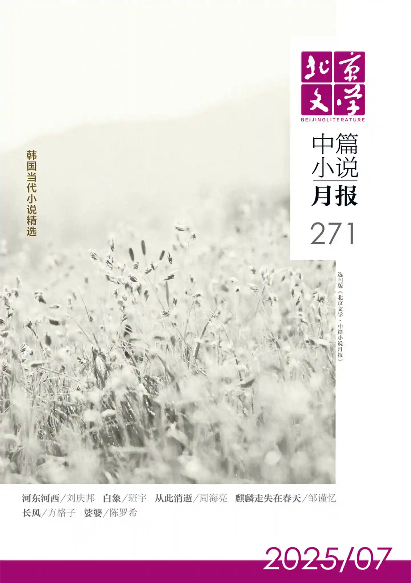 《北京文学·中篇小说月报》2025年第7期全彩精校PDF杂志下载