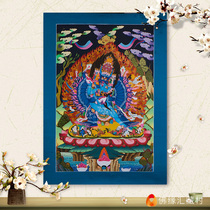 Nepal hand-painted thangka living room Buddha statue mural Tibetan thangka decoration hanging painting Dawei King King Kong Buddha statue