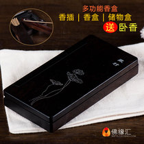 Tibetan village custom portable incense box Buddha equipment household wooden creative multifunctional Zen crouching incense burner with decine incense