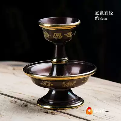 Indian copper for cup small Buddhist supplies pure copper gold-plated eight auspicious for Buddha Cup 8cm