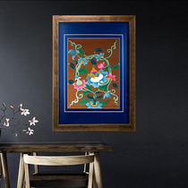 Tibetan hand-painted thangka mian tang School original Buddhist charm Lotus Zen tea room hotel auspicious decoration hanging painting