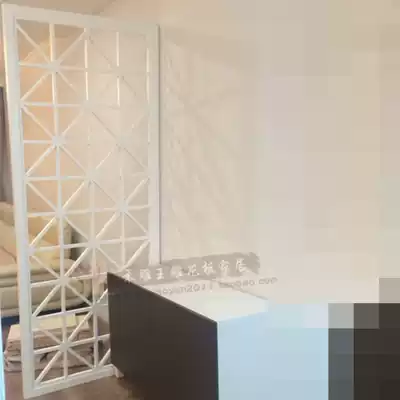 Simple rice grid hollow partition carved board entrance porch flower grid density board background wall full board screen