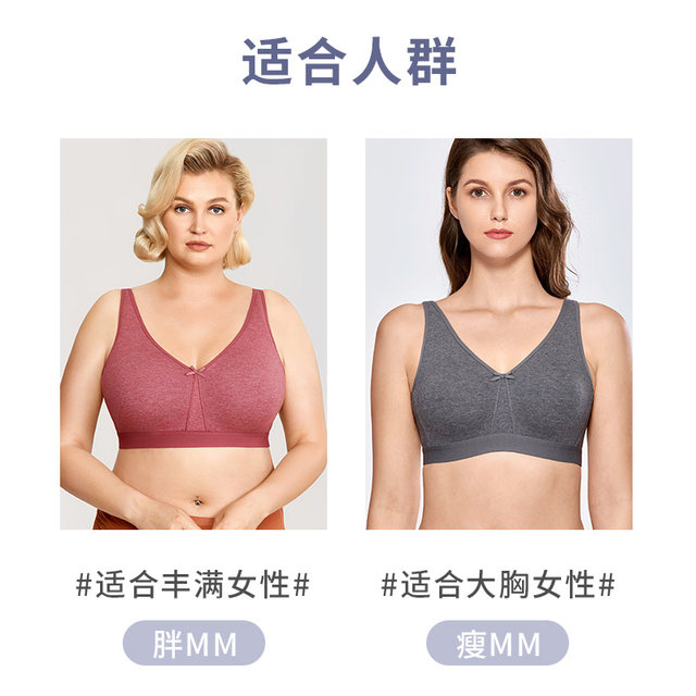 Seamless underwear, ultra-thin, wire-free, big breasts, small breasts, large size bra, fat mm sleep exercise, to reduce breasts and prevent sagging