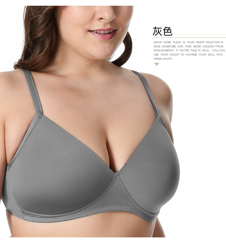 Ai Blu-ray no rims bra girl ngực lớn khoe dáng nhỏ ngủ áo ngực cúp lớn cỡ lớn đồ lót béo mm