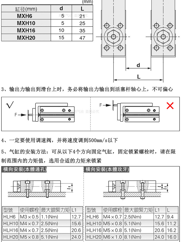 Цилиндр 顺荣mxh6/10/16/20-5/10/15/20/25/30/40/50/60 带导轨 滑台气缸 Shun wing