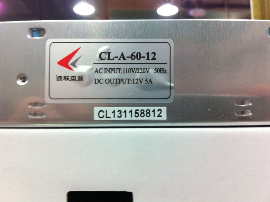 Changzhou Chenglian 12V5A Industry Level 60W General monitoring voltage stabilizing switching power supply CL-A-60-12 warranty for 3 years