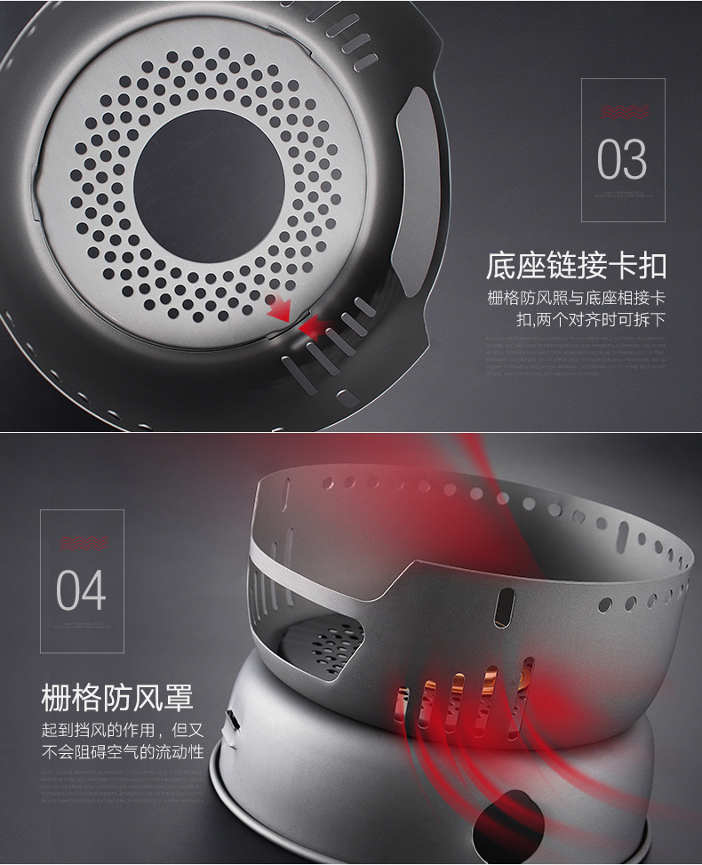 Yêu nồi cắm trại ngoài trời Love Luke CW-C05 2-4 người bếp gas hóa lỏng hoang dã với bếp gas không dính - Bếp lò / bộ đồ ăn / đồ nướng dã ngoại bếp ga dã ngoại