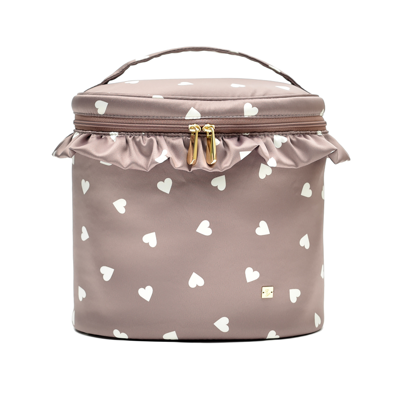 Sweet love lace three-dimensional portable vat bag large cosmetic bag skin care high bottle lotion can be entered