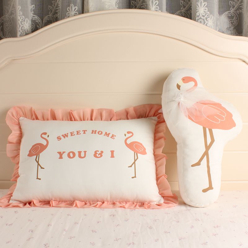 New flamingos printed mini pillow Flamingo shaped pillow and dancing flamingos