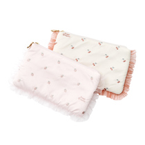 Ice cream sweet cute embroidery large tissue bag Apple plus6 large screen mobile phone bag makeup pen bag