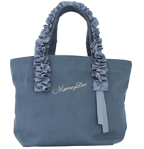 Pleated lace trim cotton canvas Hand bag soft storage bag soft canvas shopping bag