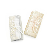 Lace Parquet FINE THREE FOLD JEWELRY BAG JEWELRY BAG TRAVEL PORTABLE FABRIC JEWELRY CONTAINED